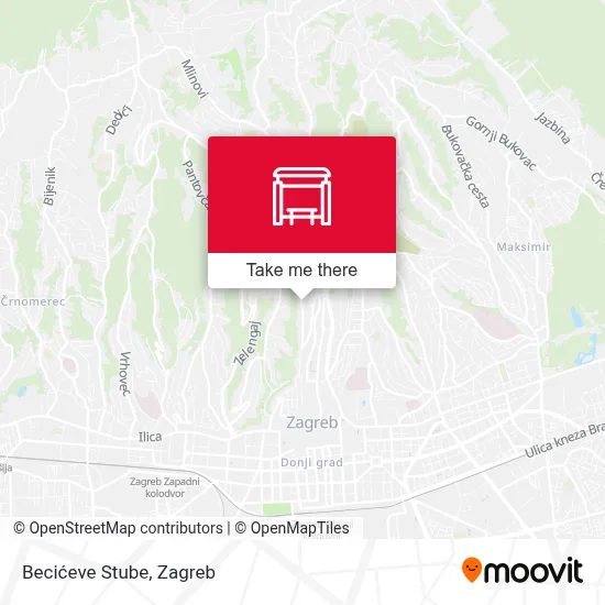 Becićeve Stube map