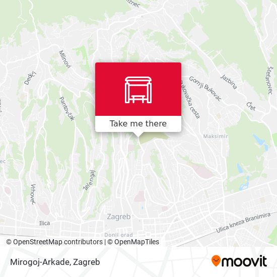 Mirogoj-Arkade map