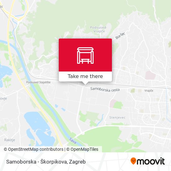 Samoborska - Škorpikova map