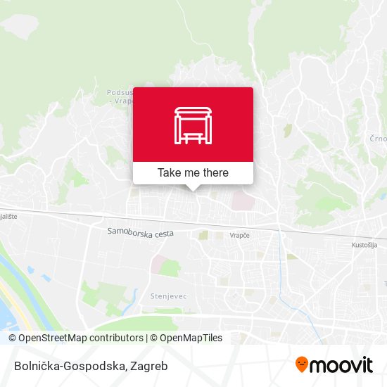 Bolnička-Gospodska map