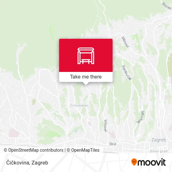 Čičkovina map