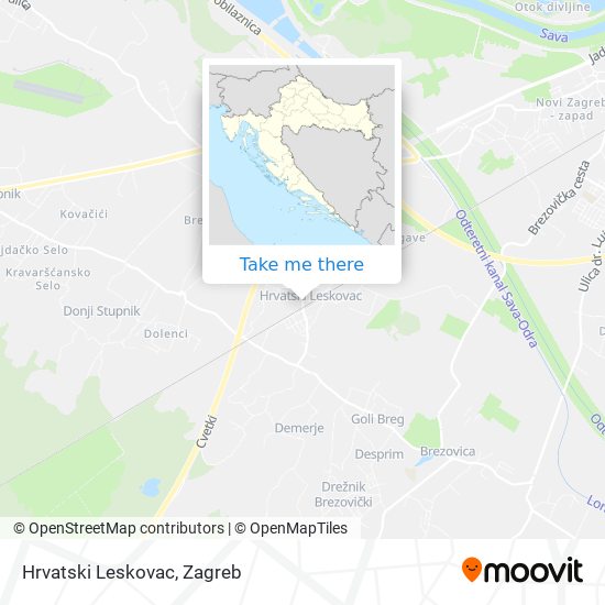 Hrvatski Leskovac map