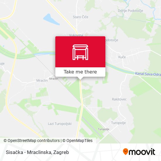 Sisačka - Mraclinska map