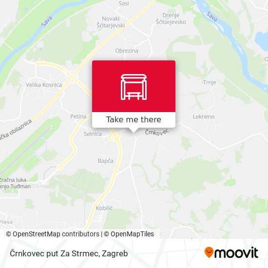 Črnkovec put Za Strmec map