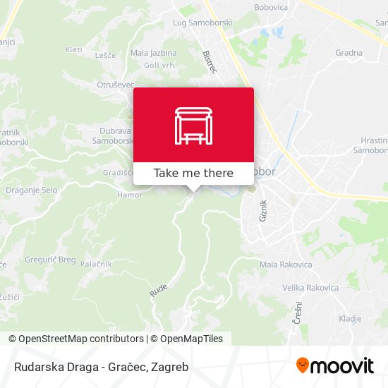 Rudarska Draga - Gračec map