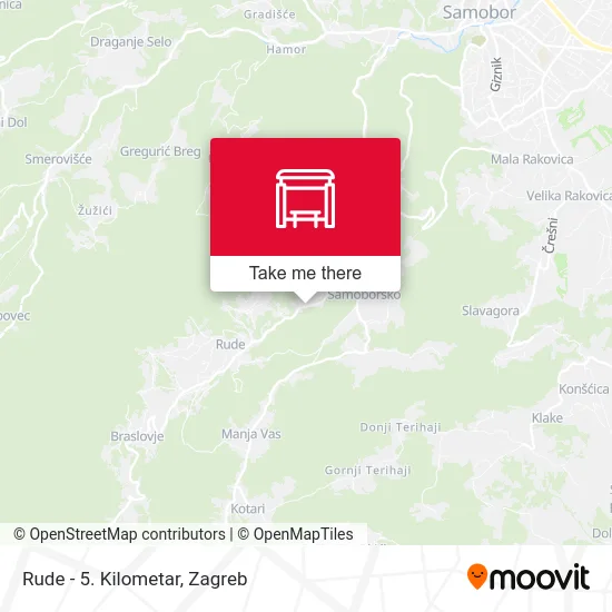 Rude - 5. Kilometar map