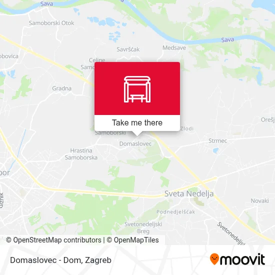 Domaslovec - Dom map