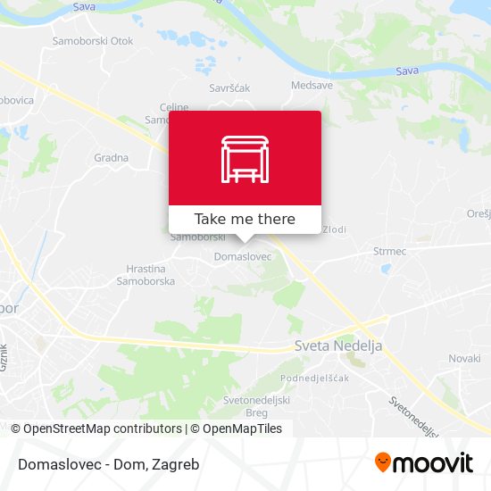 Domaslovec - Dom map