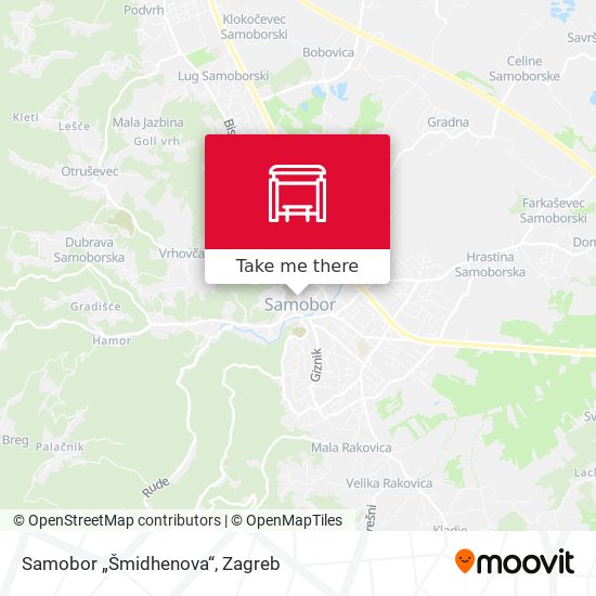 Samobor „Šmidhenova“ map
