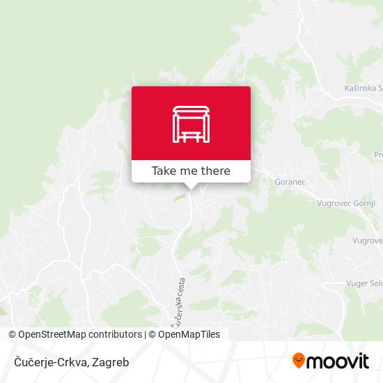 Čučerje-Crkva map