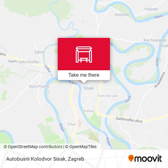 Autobusni Kolodvor Sisak map