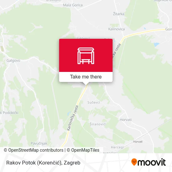 Rakov Potok (Korenčić) map
