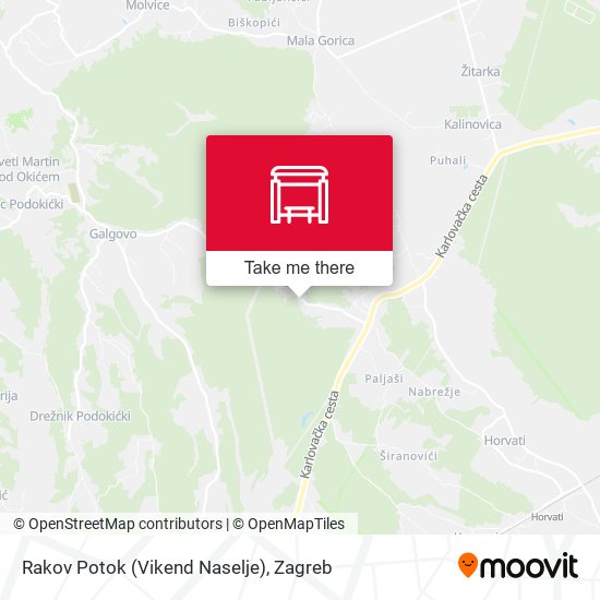 Rakov Potok (Vikend Naselje) map