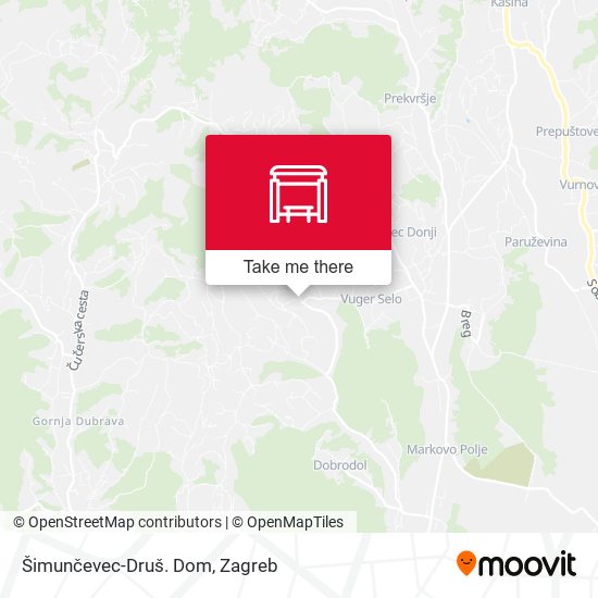 Šimunčevec-Druš. Dom map