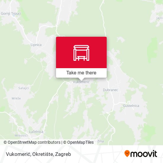 Vukomerić, Okretište map