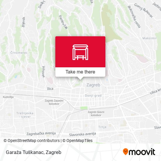 Garaža Tuškanac map
