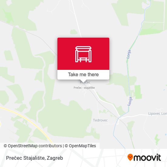 Prečec Stajalište map