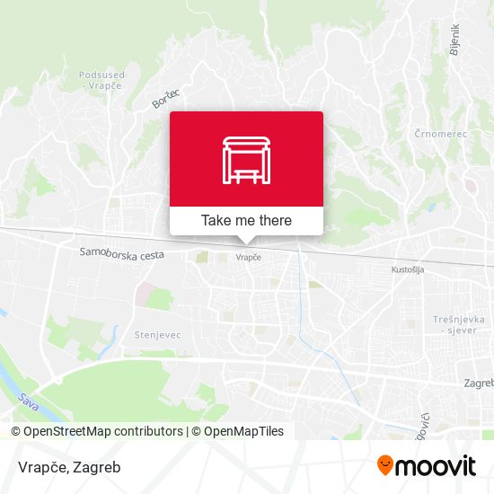 Vrapče map