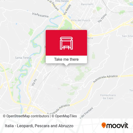 Italia - Leopardi map