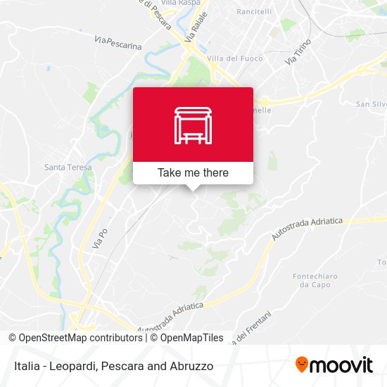 Italia - Leopardi map