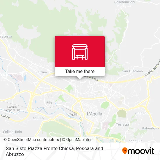 San Sisto Piazza Fronte Chiesa map