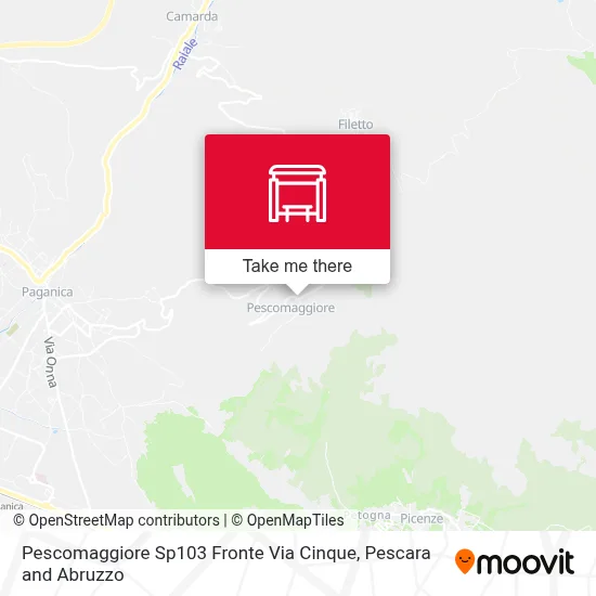 Pescomaggiore Sp103 Fronte Via Cinque map