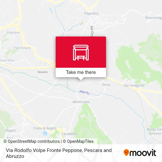 Via Rodolfo Volpe Fronte Peppone map