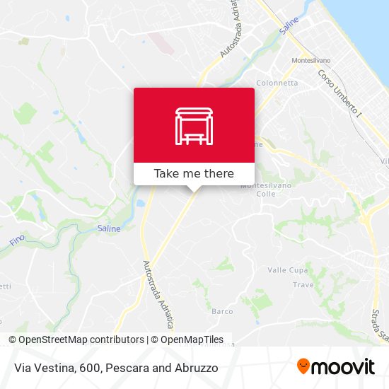 Via Vestina, 600 map