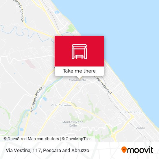 Via Vestina, 117 map
