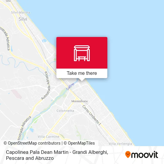 Capolinea Pala Dean Martin - Grandi Alberghi map