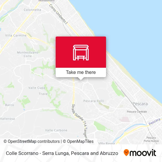 Colle Scorrano - Serra Lunga map
