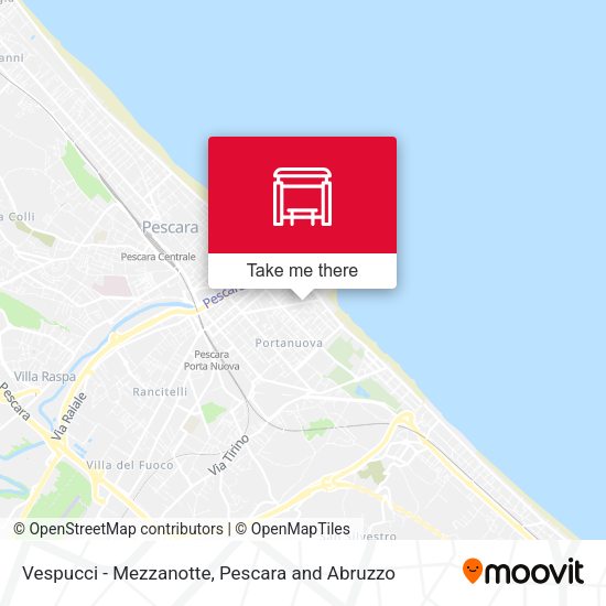 Vespucci - Mezzanotte map