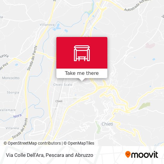 Via Colle Dell'Ara map