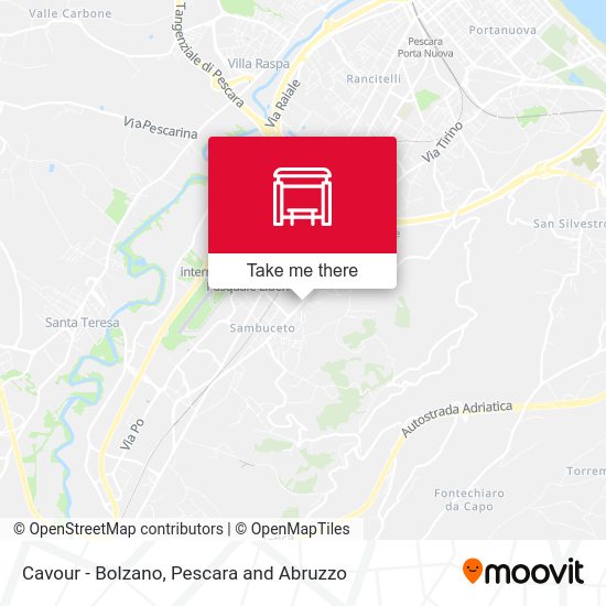 Cavour - Bolzano map