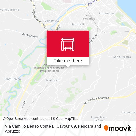 Via Camillo Benso Conte Di Cavour, 89 map