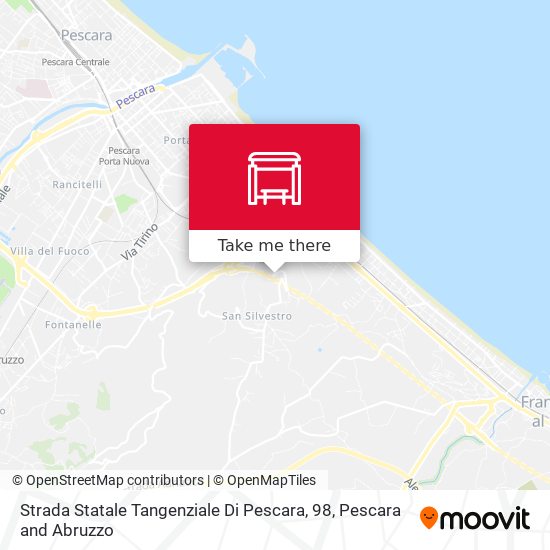 Strada Statale Tangenziale Di Pescara, 98 map