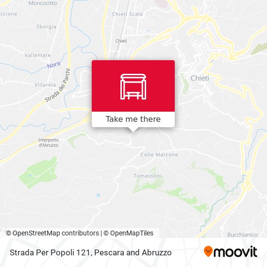 Strada Per Popoli 121 map