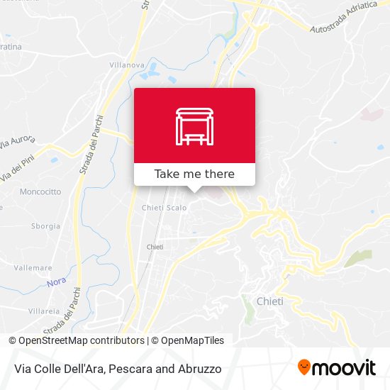 Via Colle Dell'Ara map