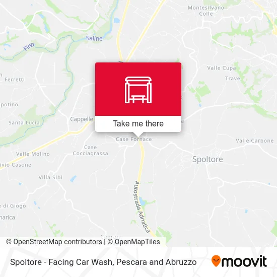 Spoltore - Facing Car Wash map