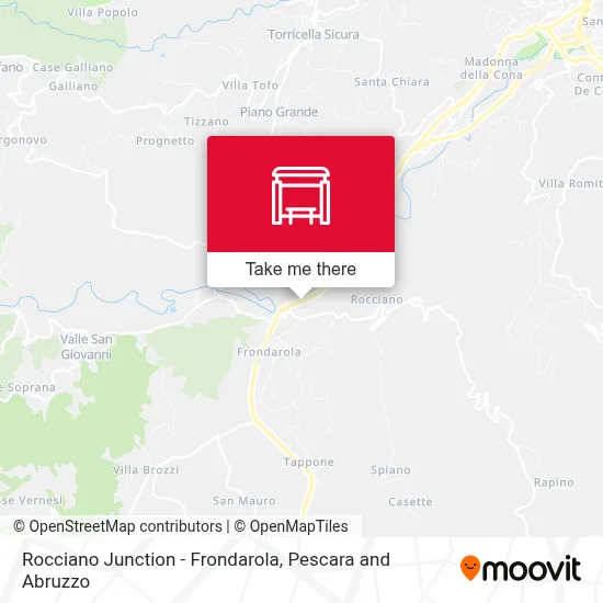 Rocciano Junction - Frondarola map