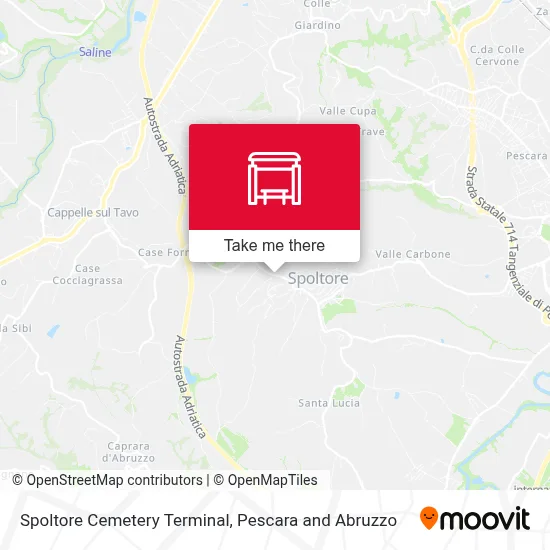 Spoltore Cemetery Terminal map