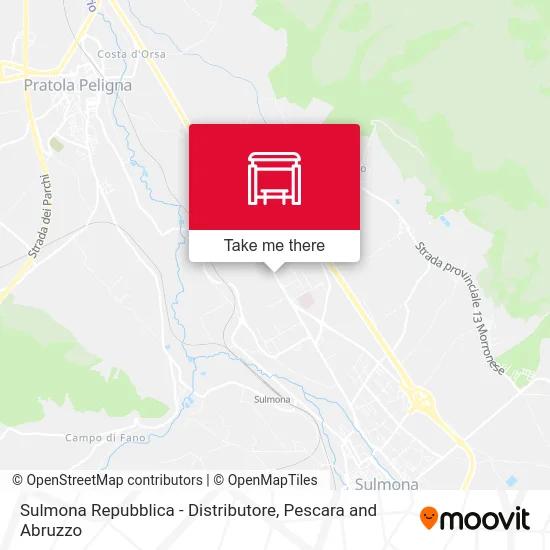 Sulmona Repubblica - Gas Station map