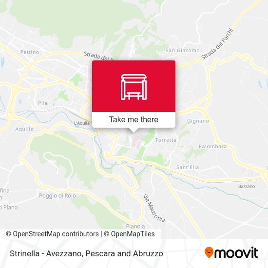 Strinella - Avezzano map