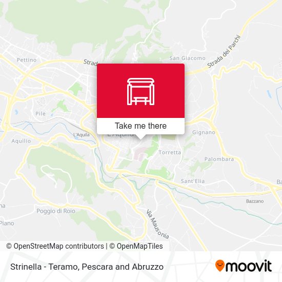 Strinella - Teramo map