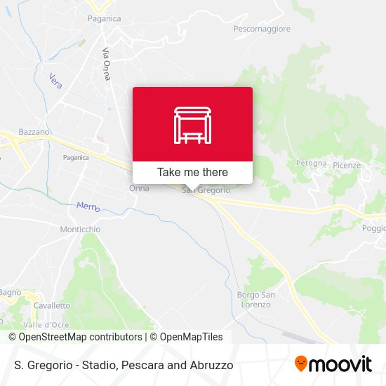 S. Gregorio - Stadio map