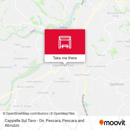 Cappelle Sul Tavo - Dir. Pescara map