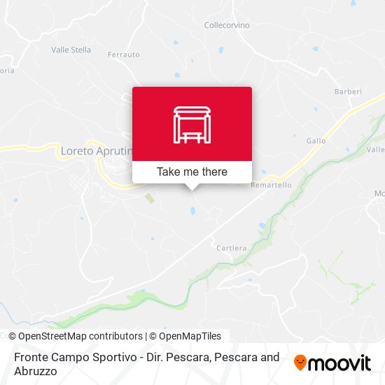 Fronte Campo Sportivo - Dir. Pescara map