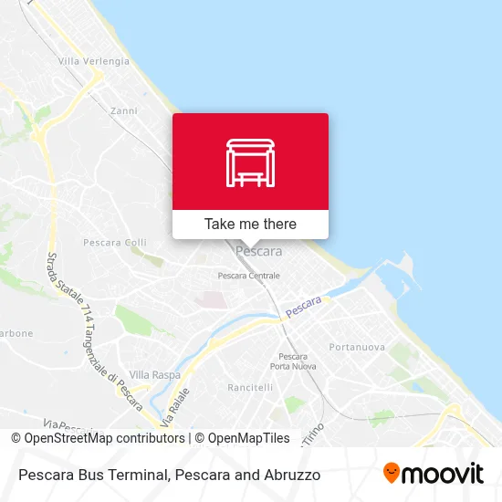 Pescara Bus Terminal map