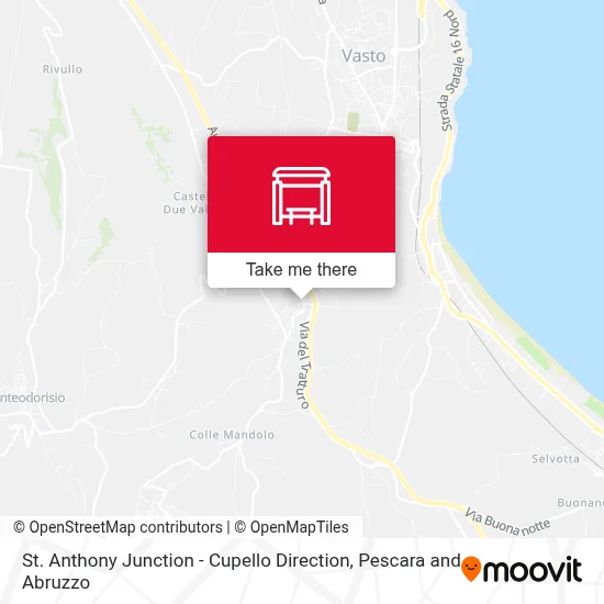 St. Anthony Junction - Cupello Direction map