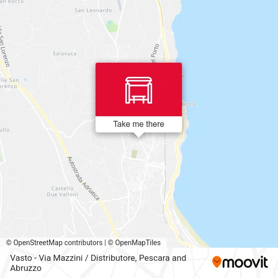 Vasto - Via Mazzini / Distributore map